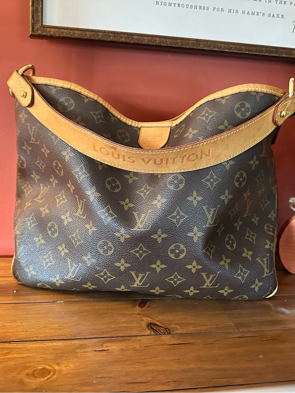 LV Delightful Monogram Canvas Shoulder Bag in Brown Canvas